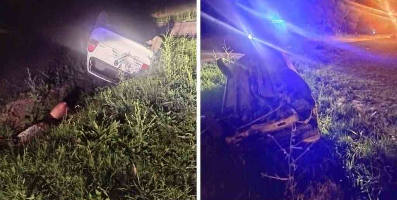 Robó un auto, perdió el control y terminó en una zanja: está detenido