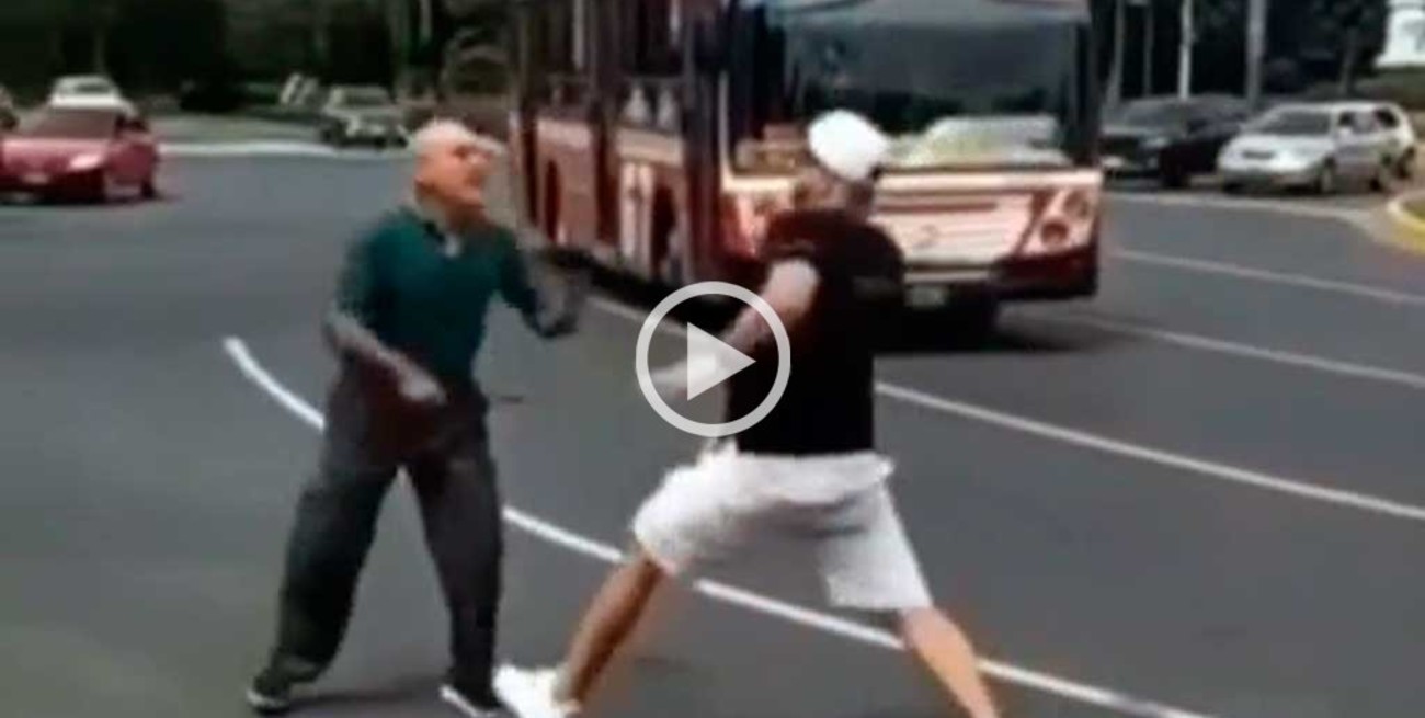 Video: violenta pelea entre un ciclista y un automovilista en Buenos Aires