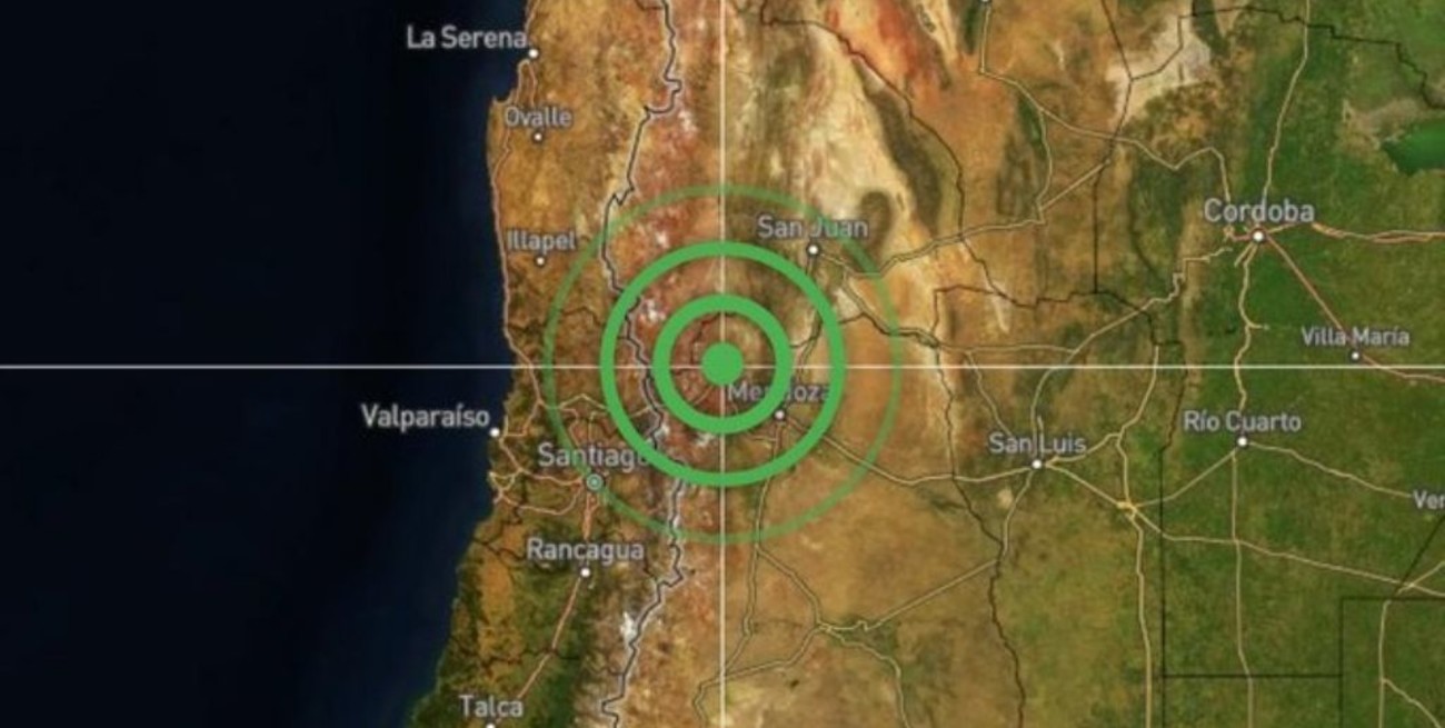 Un terremoto de 5,8 grados en la escala Richter se sintió en Mendoza