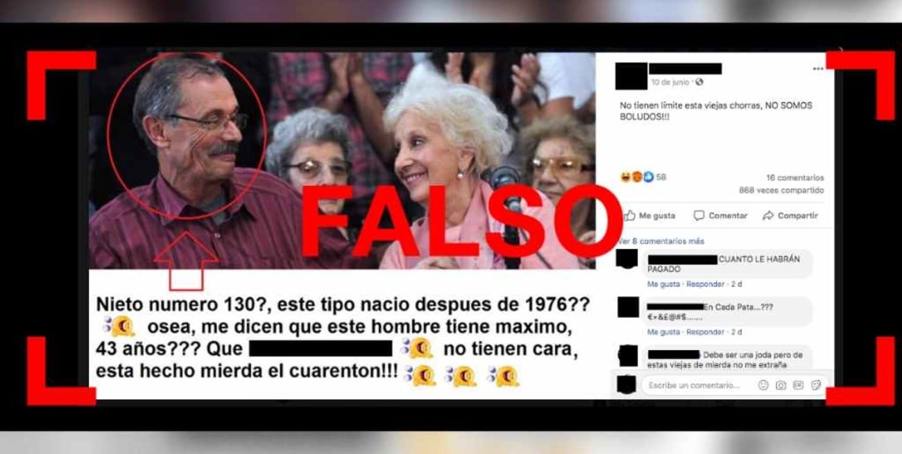 No, el hombre de la foto viral no es el nieto 130 recuperado por Abuelas de Plaza de Mayo
