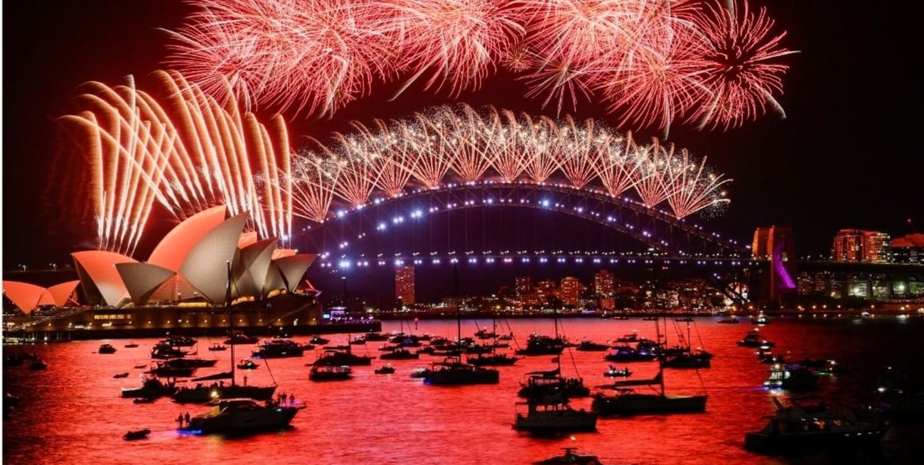 Las increíbles imágenes de los festejos por la llegada del 2022 en Australia
