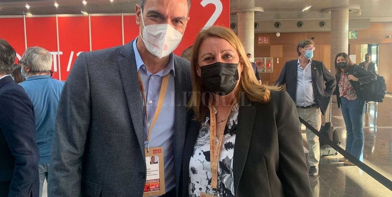 Mónica Fein junto al presidente de España: "Las ideas socialdemócratas están creciendo en el mundo"
