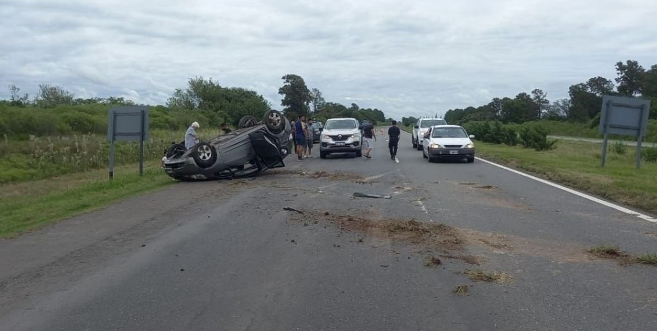 Despiste y vuelco en Monje