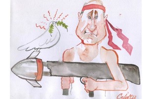 Ilustración Lucas Cejas La guerra se presenta en varios frentes. Pero solo una se ubica en el frente de las portadas: la de Rusia contra -lo que parece- el resto del mundo civilizado representado por Ucrania.