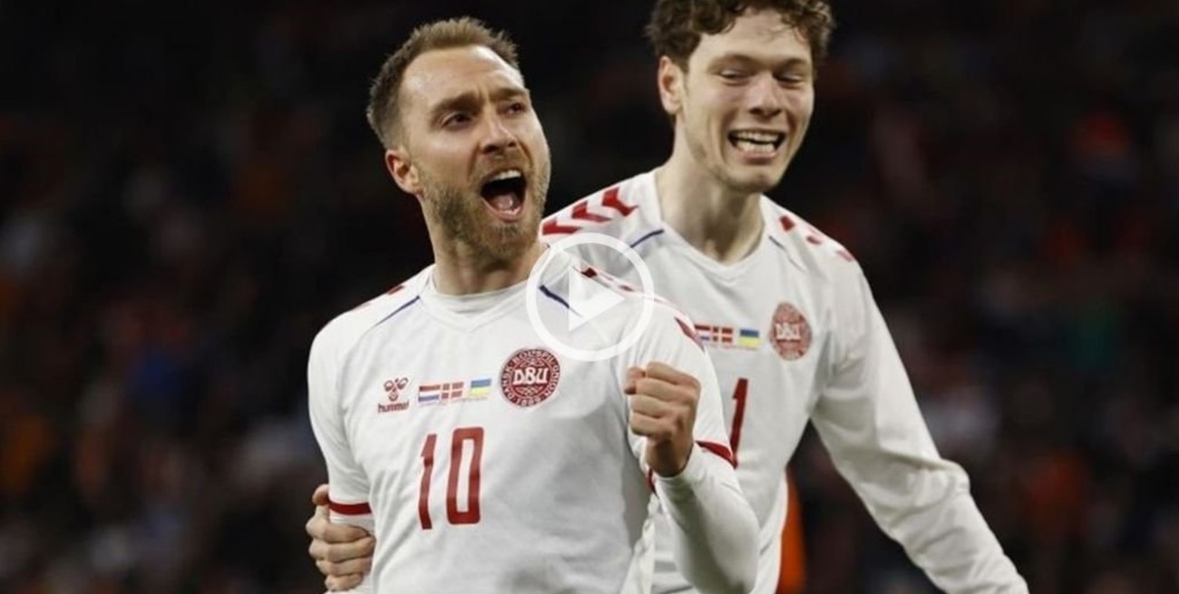 Video: el danés Eriksen volvió a la selección y marcó un emotivo gol