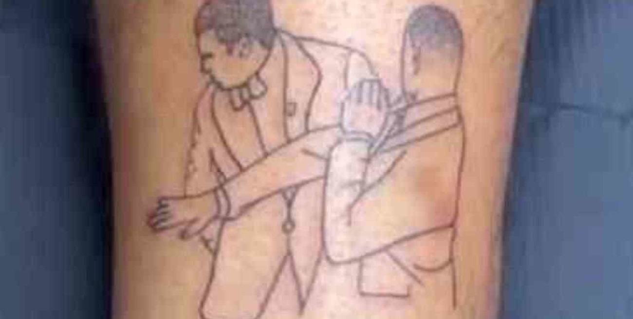 Tras el escándalo en los Premios Óscar, un joven se tatuó la cachetada de Will Smith a Chris Rock