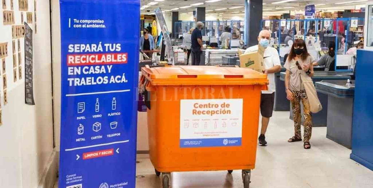 Super e hipermercados de Rosario serán centros de recepción de residuos reciclables