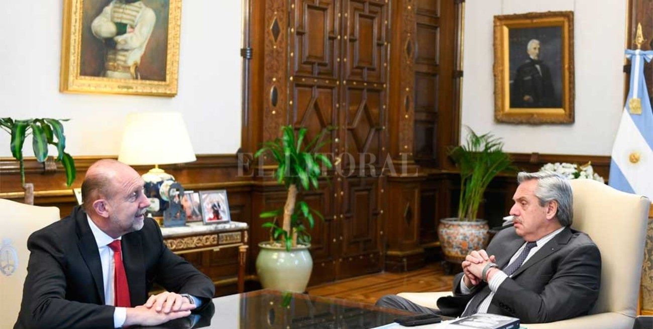 Alberto Fernández recibe al gobernador santafesino Omar Perotti
