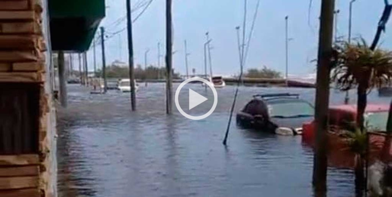 Video: Santa Teresita amaneció inundada tras un fuerte temporal