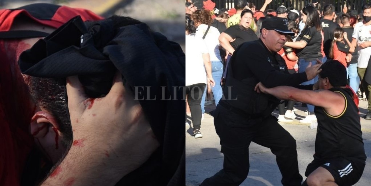 Disturbios, gases y empujones en el ingreso al estadio de Colón