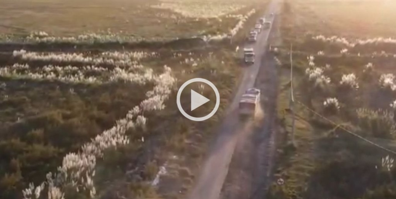 Video: peligro sobre la Ruta 90 con el tráfico de camiones
