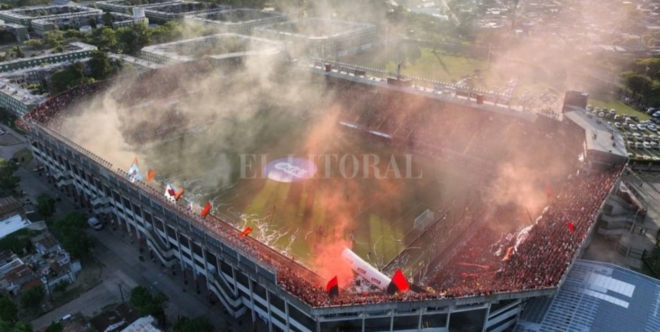 Desde el drone de El Litoral: así fue el inicio de la fiesta del clásico