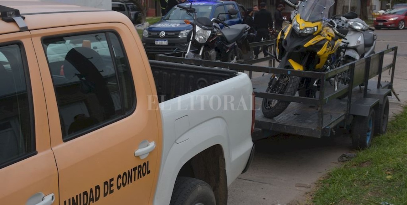 Santa Fe: en lo que va de 2022, la mitad de las motos retenidas no tenía chapa patente