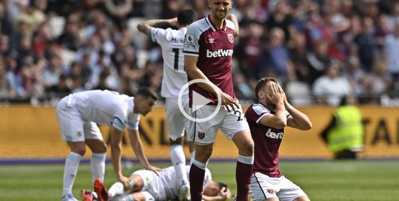 Video: la escalofriante lesión de Westwood en West Ham-Burnley por la que su rival terminó llorando