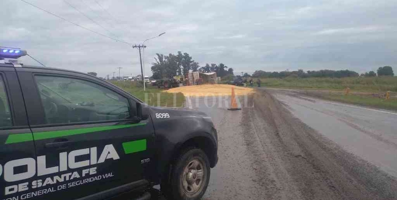 Camión cerealero protagonizó un siniestro vial en Candioti