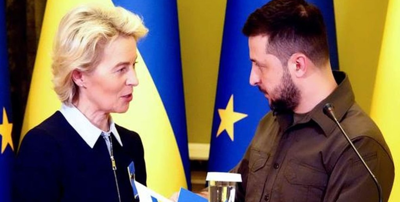 Ursula Von der Leyen prometió  a Zelenski acelerar el ingreso de Ucrania en la UE