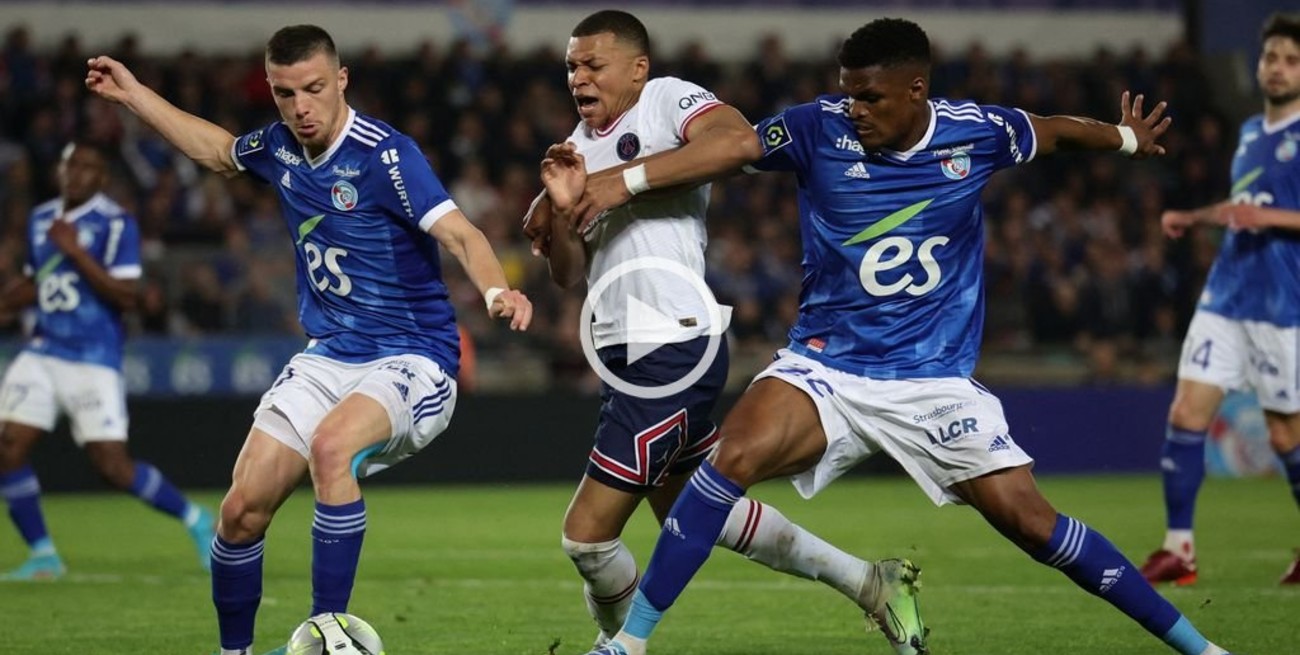 PSG empató 3 a 3 con Racing de Estrasburgo