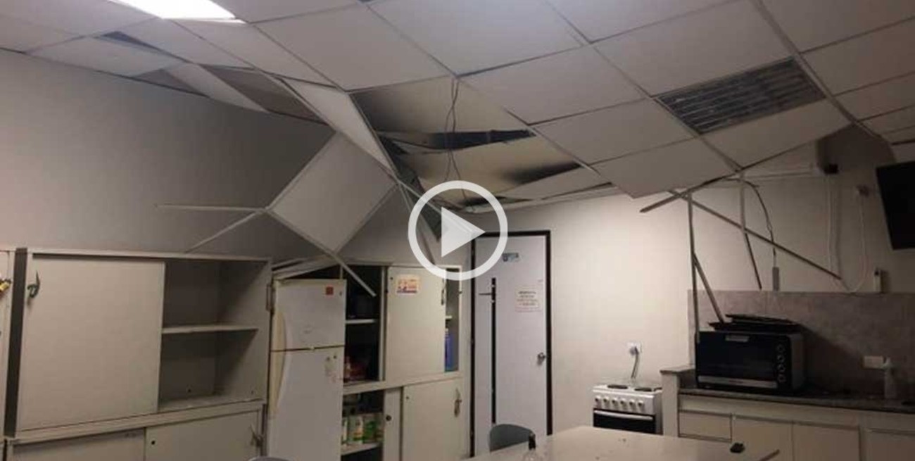 Video: la tormenta afectó las instalaciones del aeropuerto internacional de Ezeiza