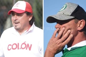 El Litoral Hernán Cardozo. El DT de Colón de San Justo pone lo mejor para visitar a su clásico rival. Eduardo Magnín. El DT de Sanjustino que espera por una recuperación urgente tras la derrota ante El Quillá.