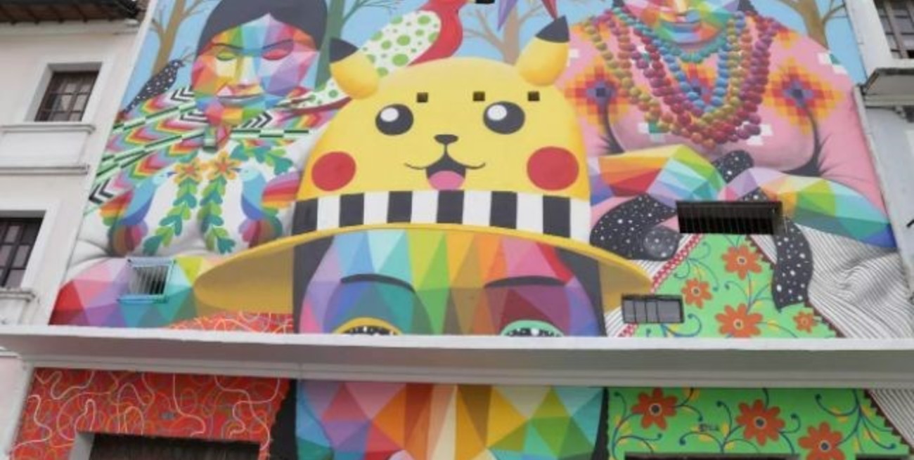 Escándalo en Ecuador por un mural "de Pikachu" conmemorativo del Bicentenario 