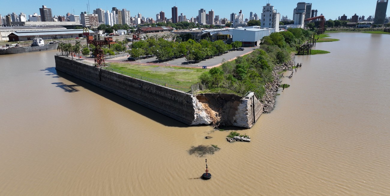 A cinco meses del desmoronamiento, retiran el vallado de seguridad en el Dique 1