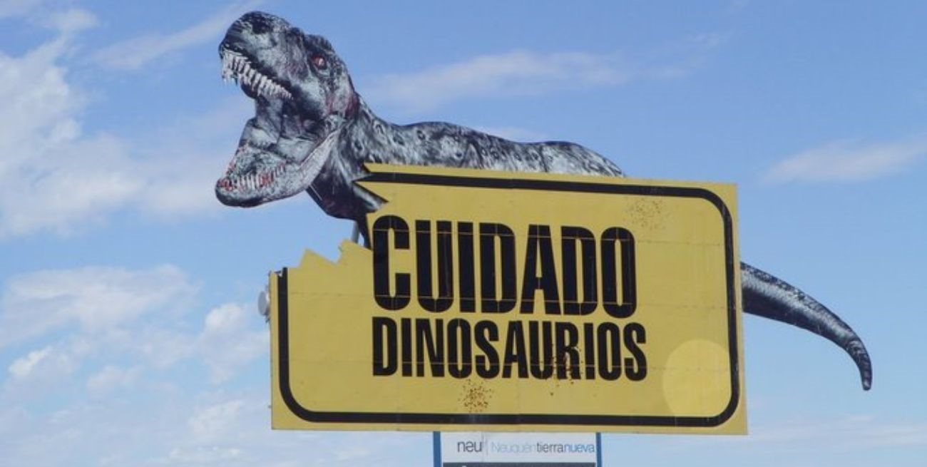 Es viral: un usuario de Twitter propone agregar dinosaurios a la bandera de Neuquén