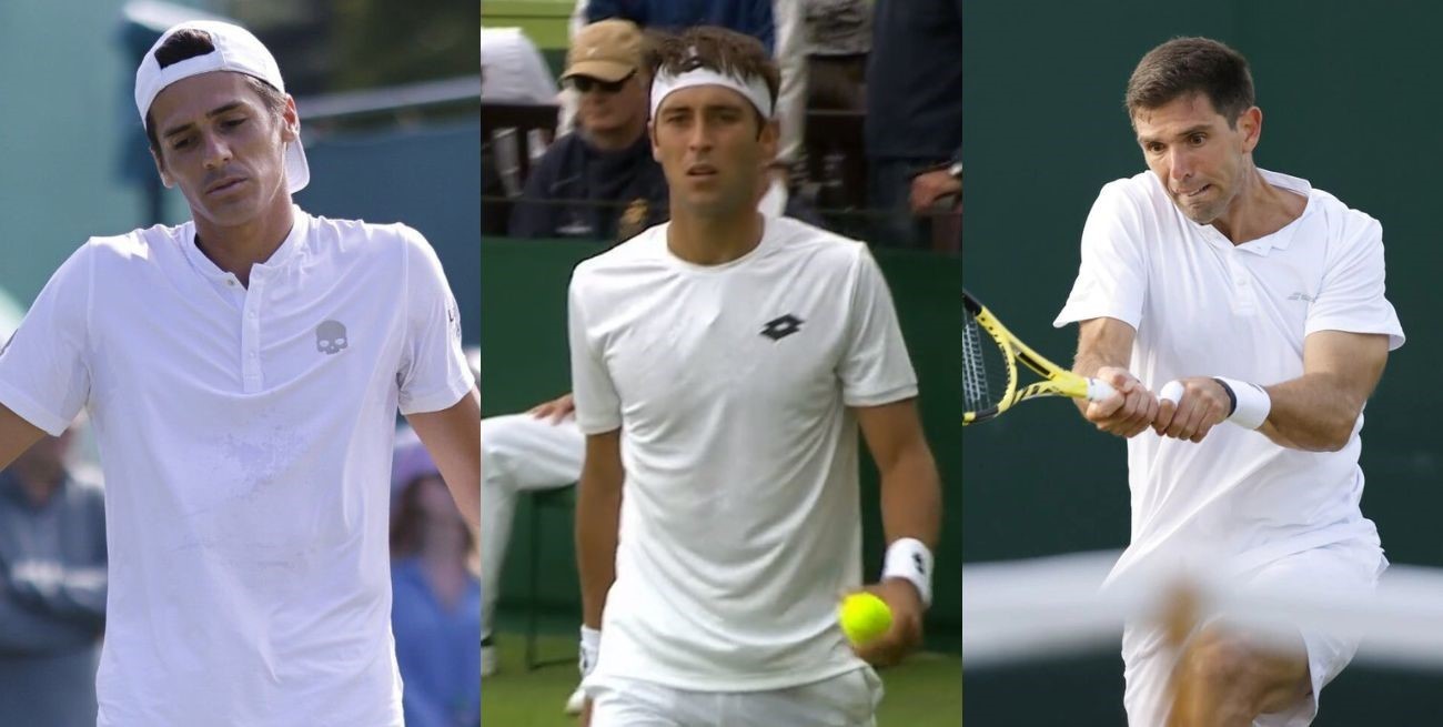 Wimbledon: los argentinos Coria, Etcheverry y Delbonis quedaron eliminados en primera ronda