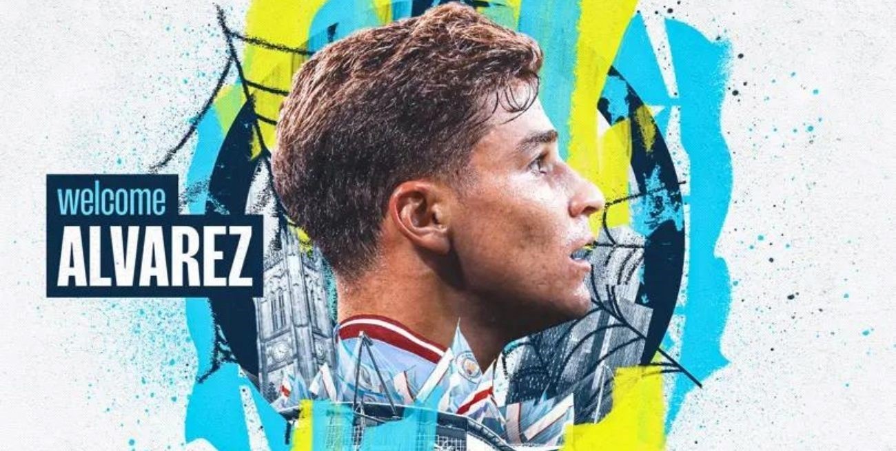 Julián Álvarez fue presentado en las redes del Manchester City y crece la expectativa