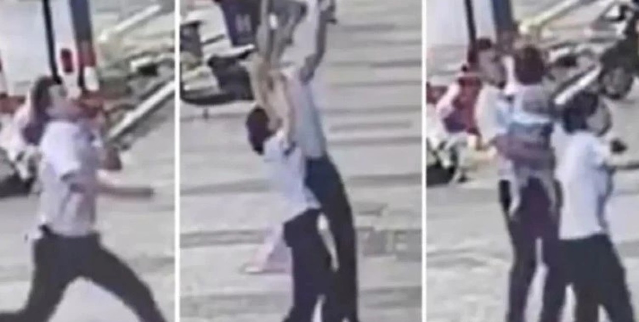 Video: así fue el momento en que un hombre salvó a una nena que cayó desde un quinto piso