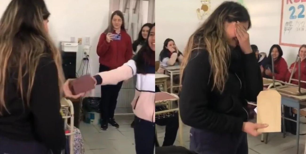 Video: no podía pagar su viaje de egresados a Bariloche y sus compañeros se lo regalaron