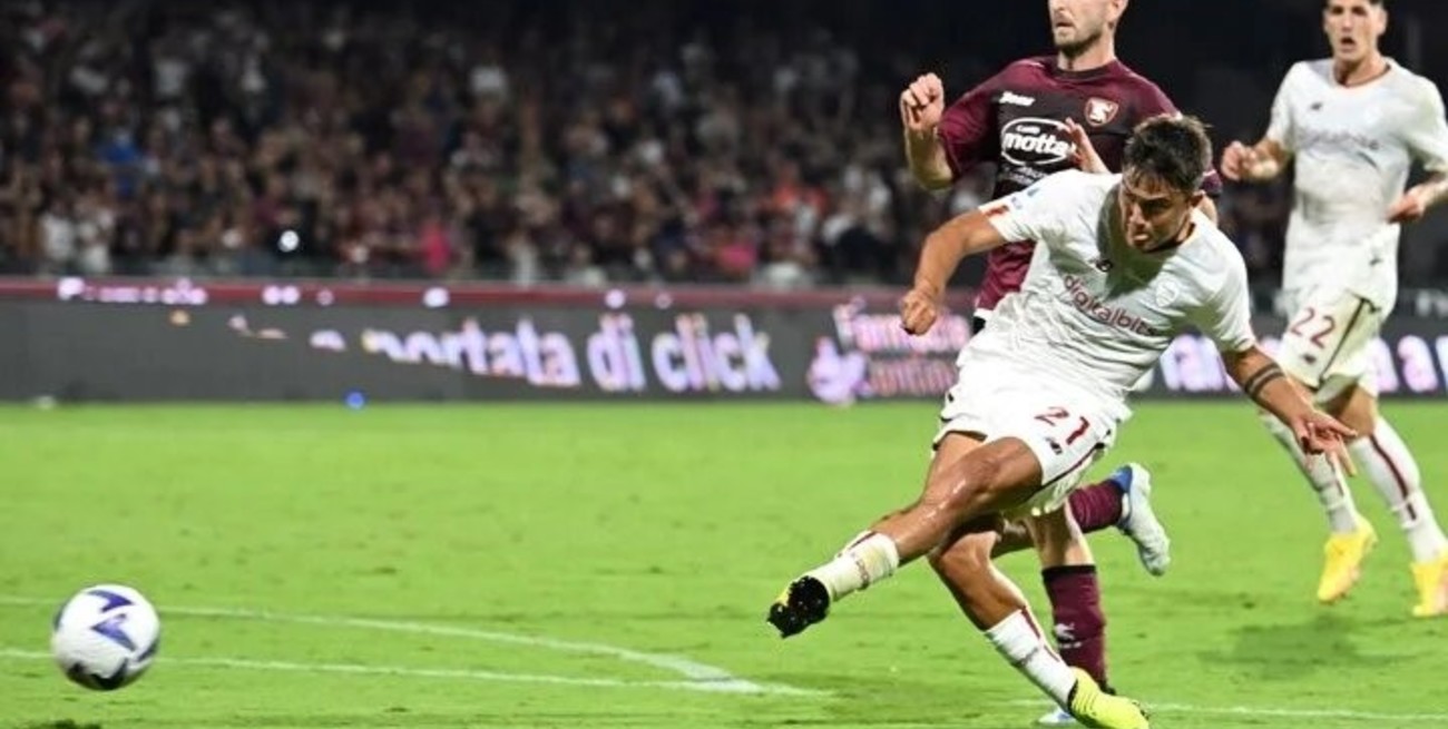 En el debut de Dybala, Roma venció a Salernitana 1 a 0 en el inicio de la Seria A