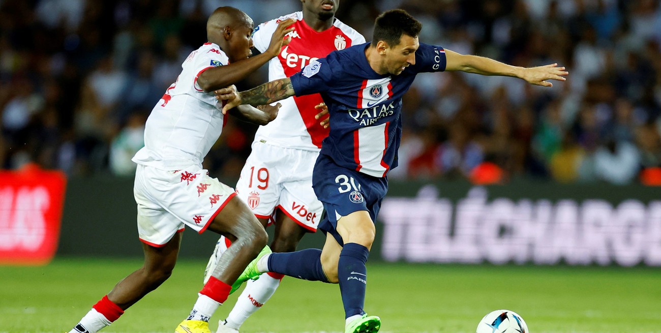 PSG empató con Mónaco y recuperó la punta: Messi fue reemplazado en el final