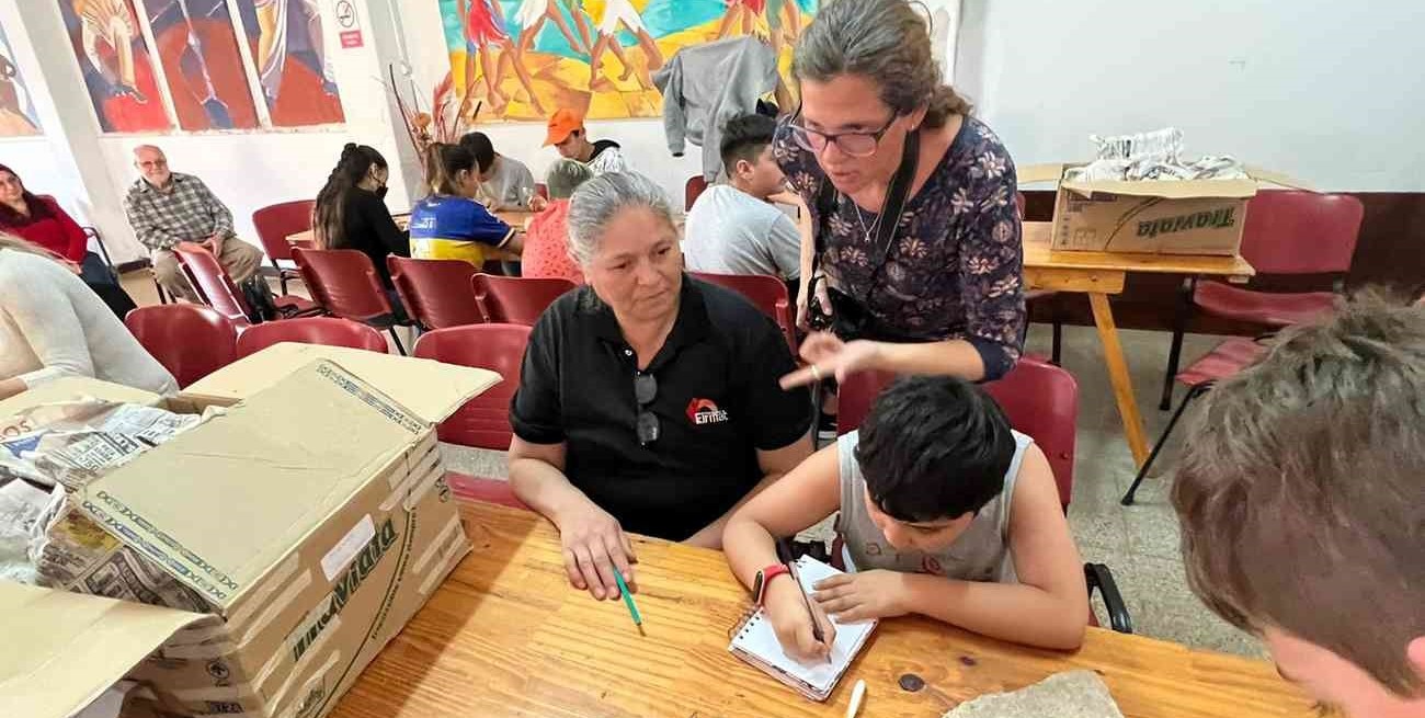 Firmat fue sede de un taller de limpieza, reparación y registro de fósiles