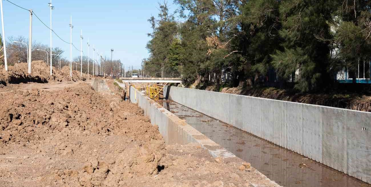 Rafaela: continúan las obras de desagües del canal sur