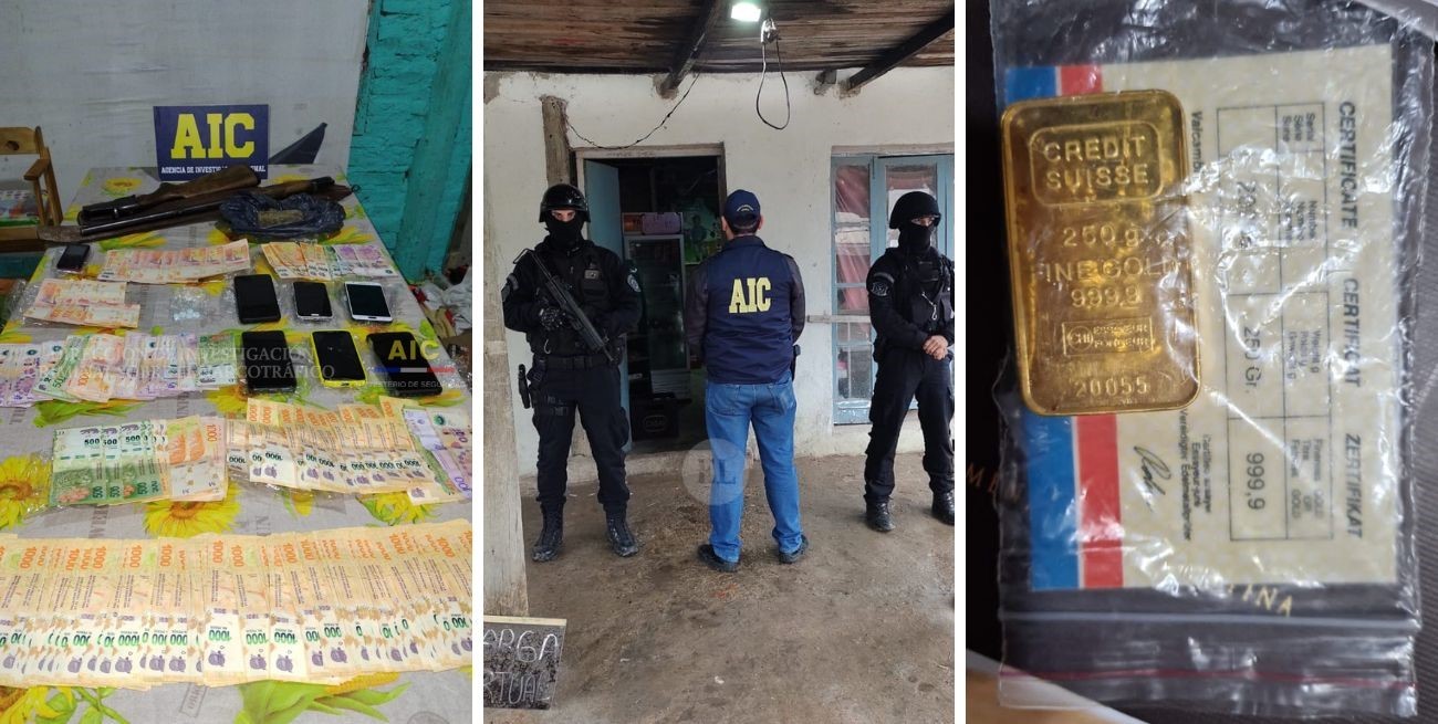 7 procesados por narcotráfico  tras el secuestro de oro, drogas y dinero