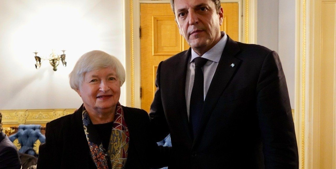 Massa se reunió con la secretaria del Tesoro de Estados Unidos