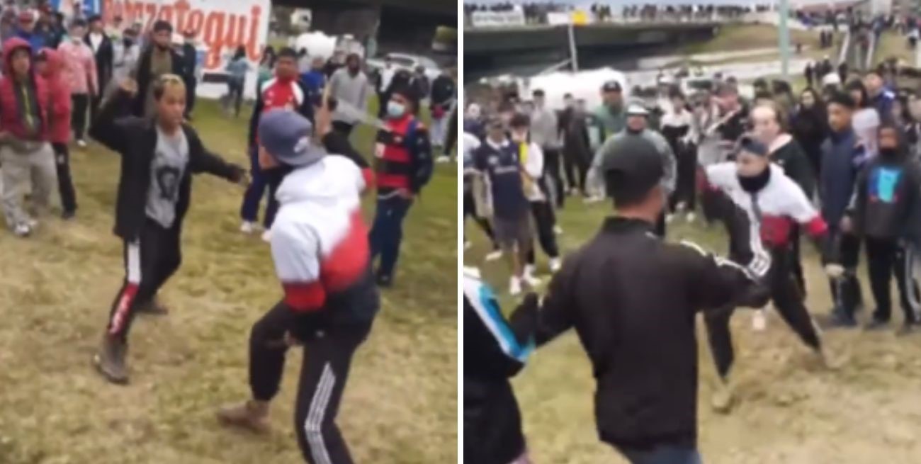 Video: "duelos" con cuchillas en pleno festejo del Día del Estudiante por la primavera