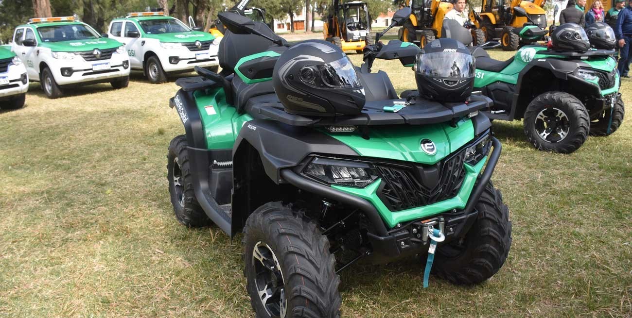 Con cuatro cuatriciclos y cinco camionetas, la GSI reforzará el patrullaje en la ciudad 