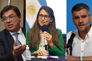 Claudio Moroni (Trabajo) Elizabeth Gómez Alcorta (Mujeres, Géneros y Diversidad) y Juan Zabaleta (Desarrollo Social).