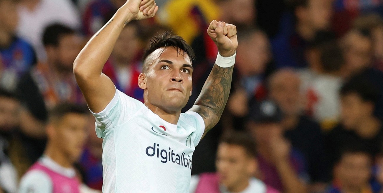 Champions League: con un gol de Lautaro Martínez, Inter empató 3 a 3 con Barcelona en España