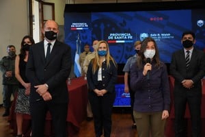 Perotti recibió a Frederic en Rosario en octubre del 2020 para coordinar acciones entre la Policía Provincial y las Fuerzas Federales. Crédito: Archivo El Litoral