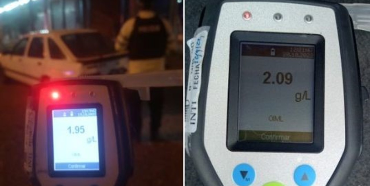 Detectaron conductores circulando con alcoholemia positiva "muy" elevada en Rosario y Monte Vera