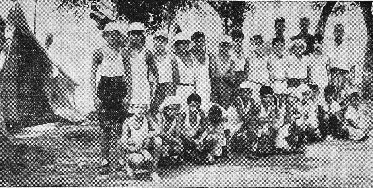 Cómo fue el primer campamento organizado por el club Gimnasia y Esgrima