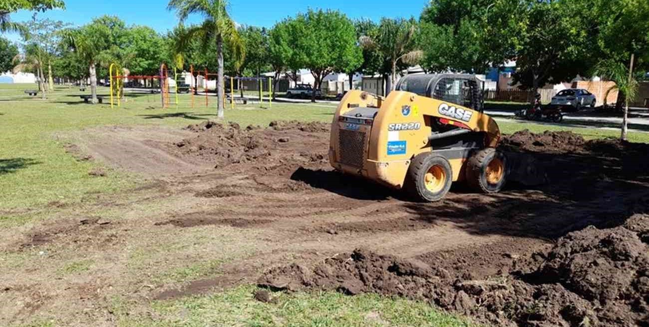 Comenzaron las obras de puesta en valor en la Plaza Progreso