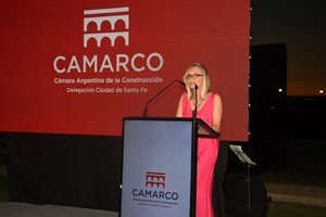 Este jueves se reunieron representantes del sector para conmemorar el Día de la Construcción en Santa Fe. Foto: Manuel Fabatía