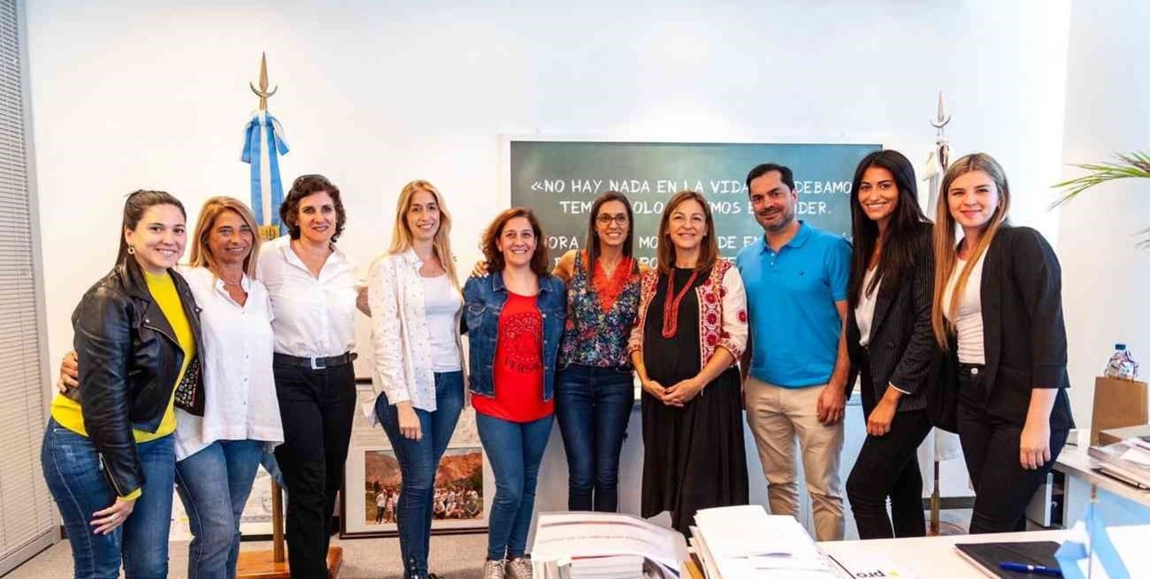 Soledad Acuña recibió a una comitiva de Reconquista