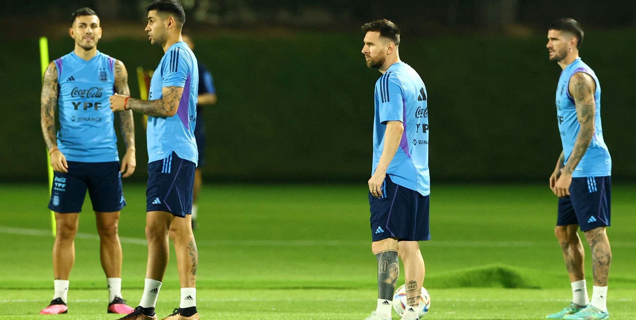 A 4 días de enfrentar a Países Bajos, Argentina se entrenó sin Di María ni el "Papu" Gómez