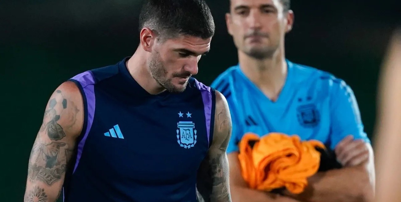 Rodrigo De Paul entrenó de manera diferenciada y se encendieron las alarmas en la Selección Argentina