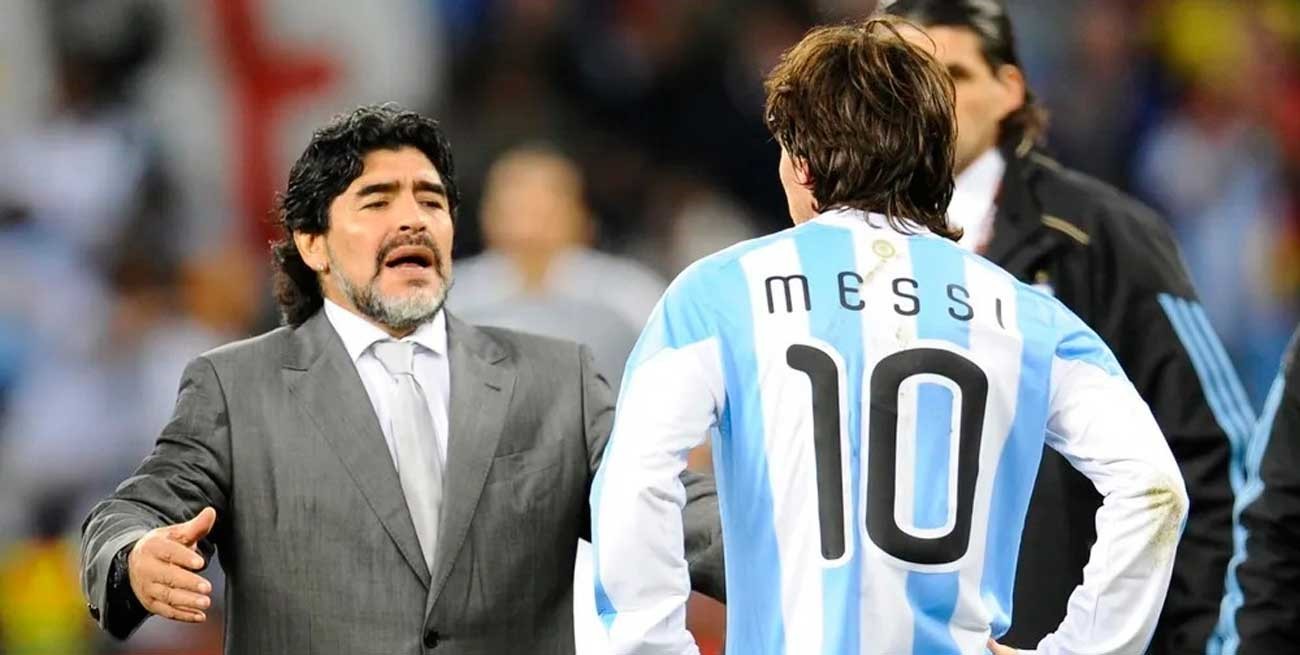 Maradona y Messi juntos en un pueblo entrerriano que elige creer 