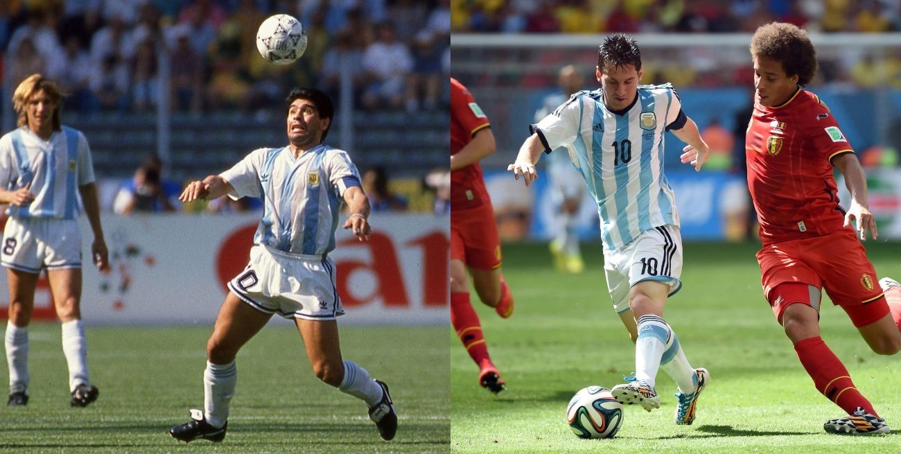 Cómo le fue a la Argentina cuando jugó con pantalón y medias blancas en mundiales